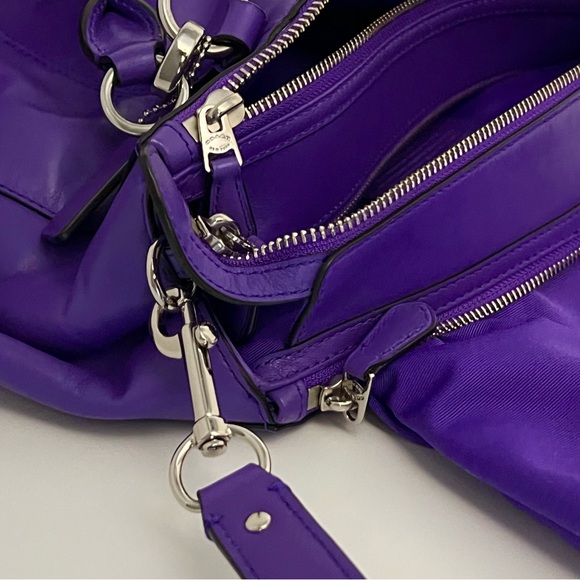 COACH Bright Purple Carryall In Smooth Relaxed Leather - Picture 12 of 14
